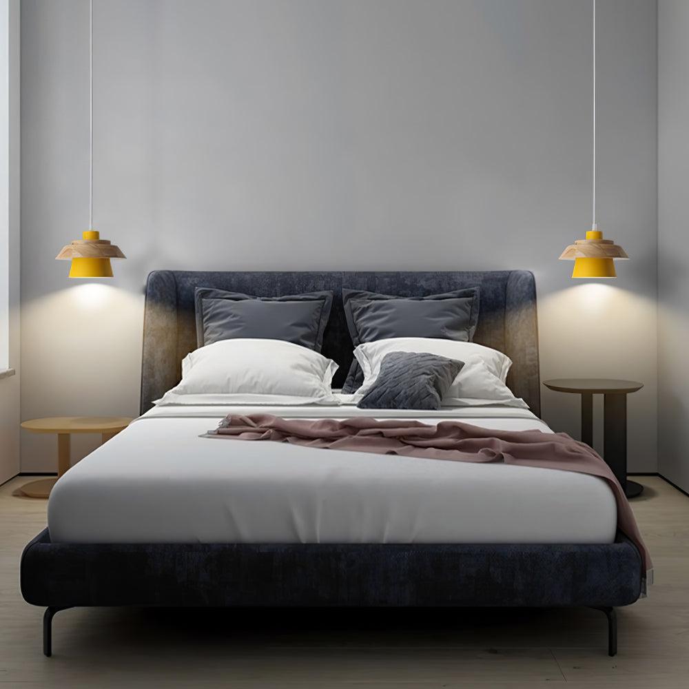 Rustic Wood Hanging Ceiling Lamp