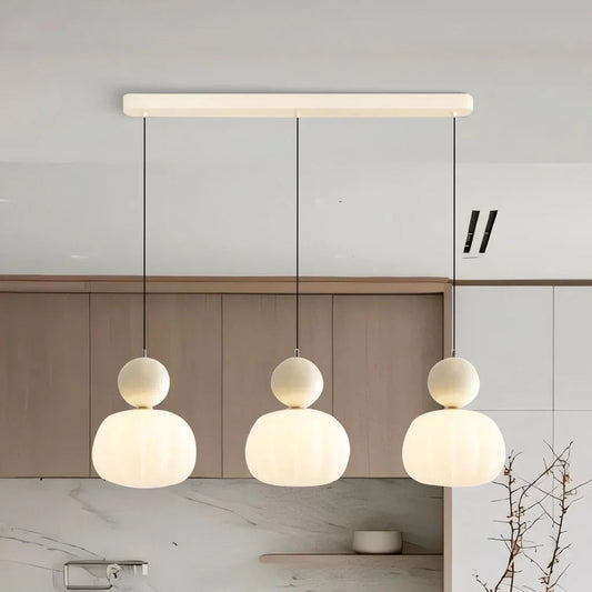 Sleek 3-Light Glass Hanging Lamp - Lusomart