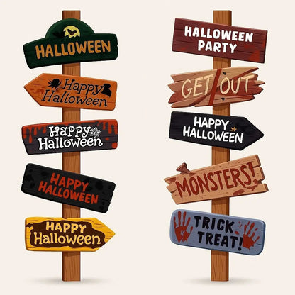 Spooky Halloween Yard Sign Set - Lusomart