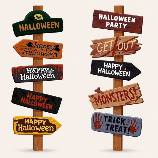 Spooky Halloween Yard Sign Set - Lusomart