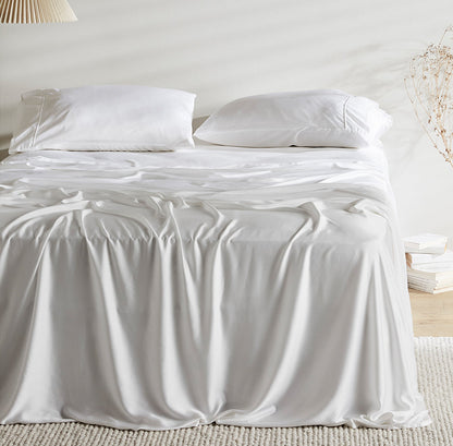 Breathable Bamboo Silk Soft Cooling Bed Sheet