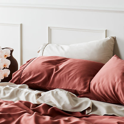 Soft Bamboo Breathable Pillowcase Set For Cooling Comfort