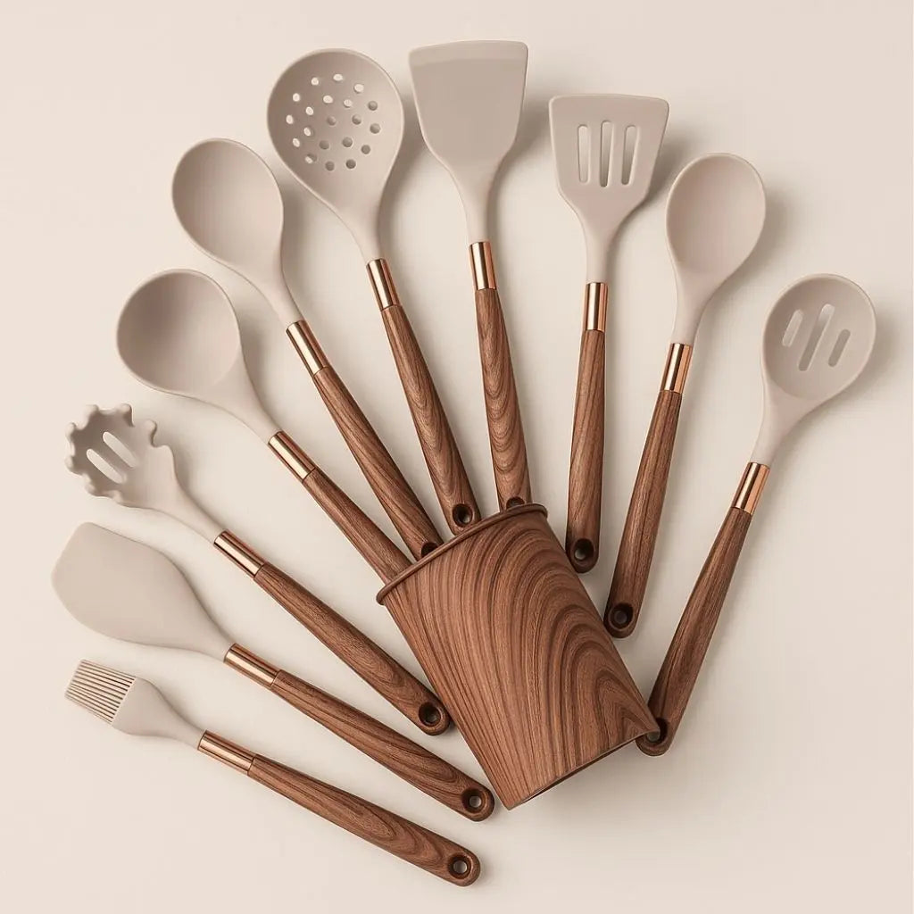 Practical Silicone Cookware Set - 11 Pieces - Lusomart