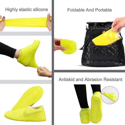 Silicone Shoe Cover - Resistant Silicone Overshoes Rain Waterproof Shoe Covers Boot Cover Protector 3