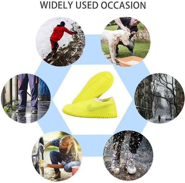 Silicone Shoe Cover - Resistant Silicone Overshoes Rain Waterproof Shoe Covers Boot Cover Protector 4