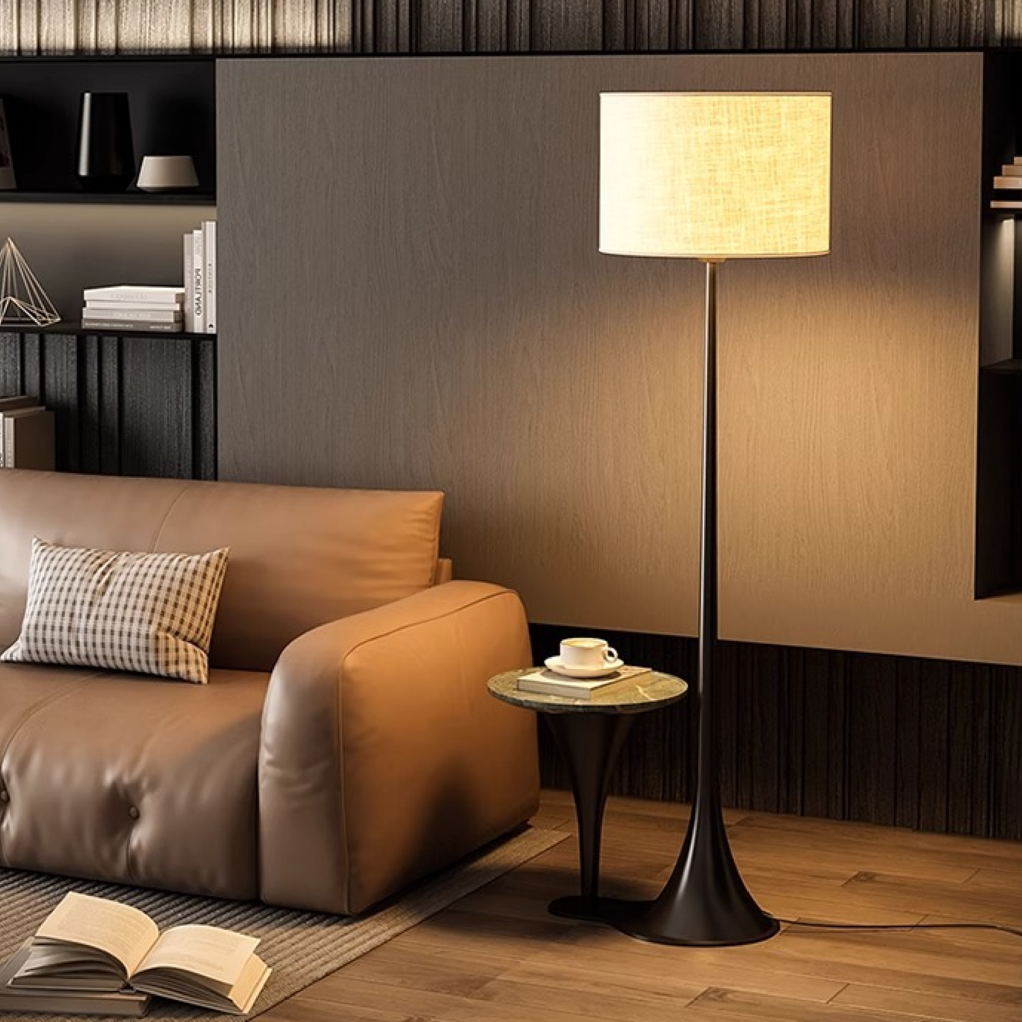 SilkAura | Elegant Minimalist LED Floor Lamp for Modern Interiors 3