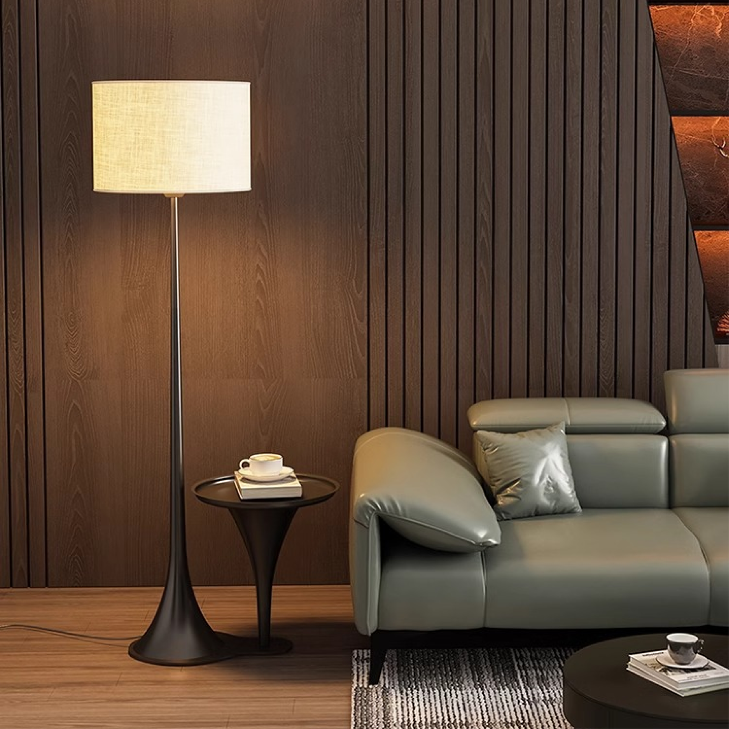 SilkAura | Elegant Minimalist LED Floor Lamp for Modern Interiors 5