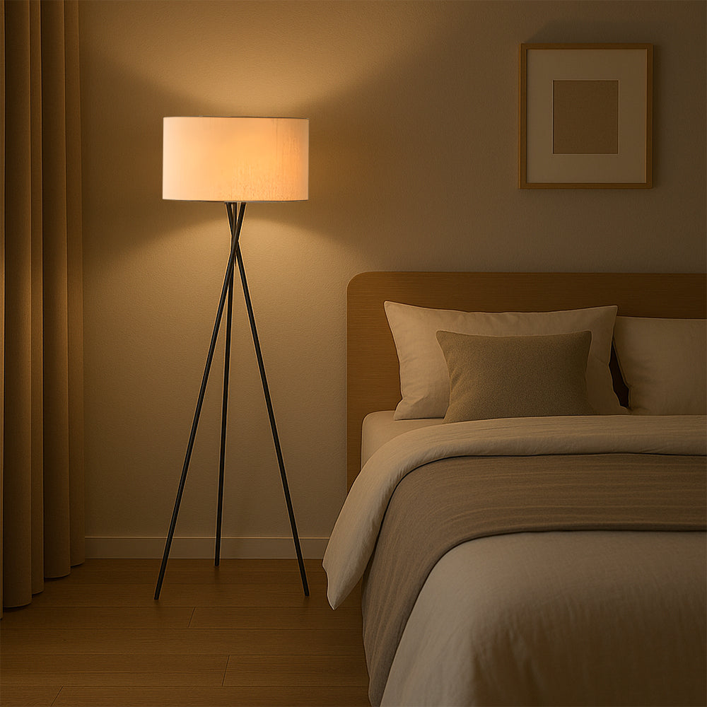 SilkAura | Elegant Modern LED Floor Lamp for Living Room Ambiance 2