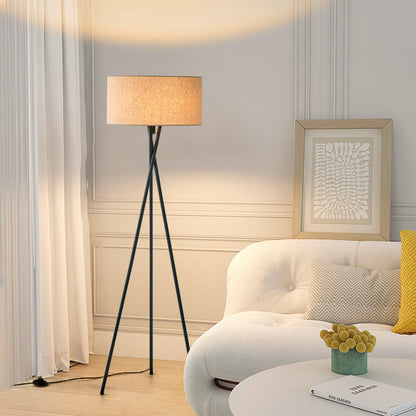 SilkAura | Elegant Modern LED Floor Lamp for Living Room Ambiance 3