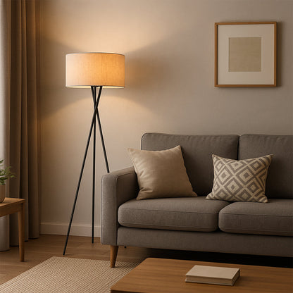 SilkAura | Elegant Modern LED Floor Lamp for Living Room Ambiance 4