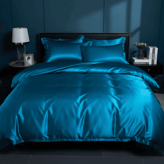 Plush Mulberry Silk Bed Sheet Set for Cozy Sleeping - Lusomart