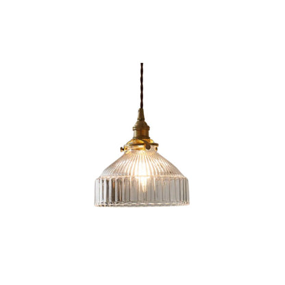 Classic Copper Glass Pendant Light Fixture - Lusomart