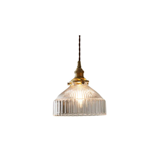 Classic Copper Glass Pendant Light Fixture - Lusomart