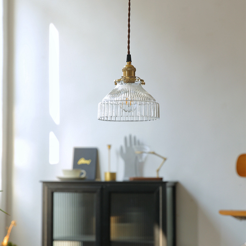Silvessa | Elegant Vintage Copper Glass Kitchen Pendant Lighting 3
