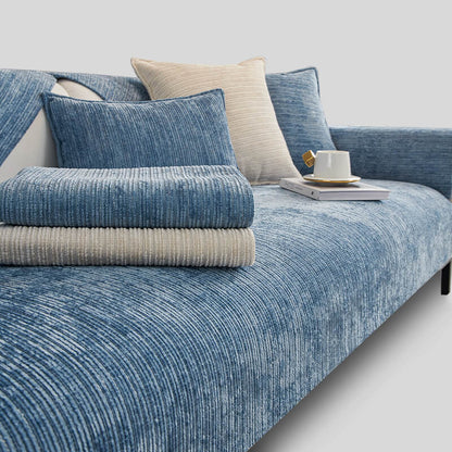 Durable Plain Chenille Pet-proof Sofa Slipcover