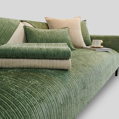 Durable Plain Chenille Pet-proof Sofa Slipcover