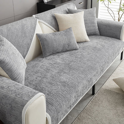 Easy Clean Faux Chenille Sofa Protector Slipcover