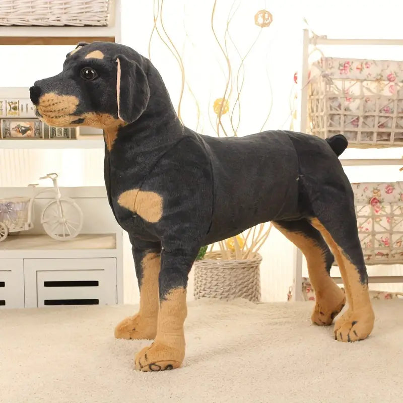 Cuddly Black Puppy Stuffed Animal Toy - Lusomart