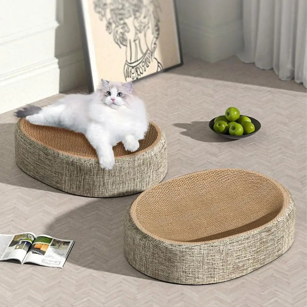 SisalNest | Cozy Durable Oval Cat Scratching Lounger Bed 1