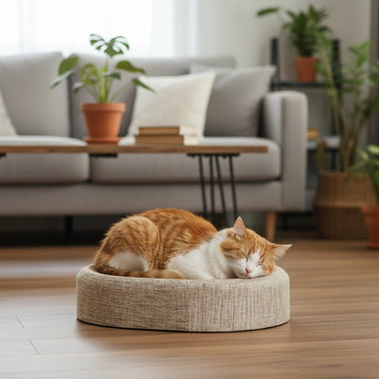 SisalNest | Cozy Durable Oval Cat Scratching Lounger Bed 2