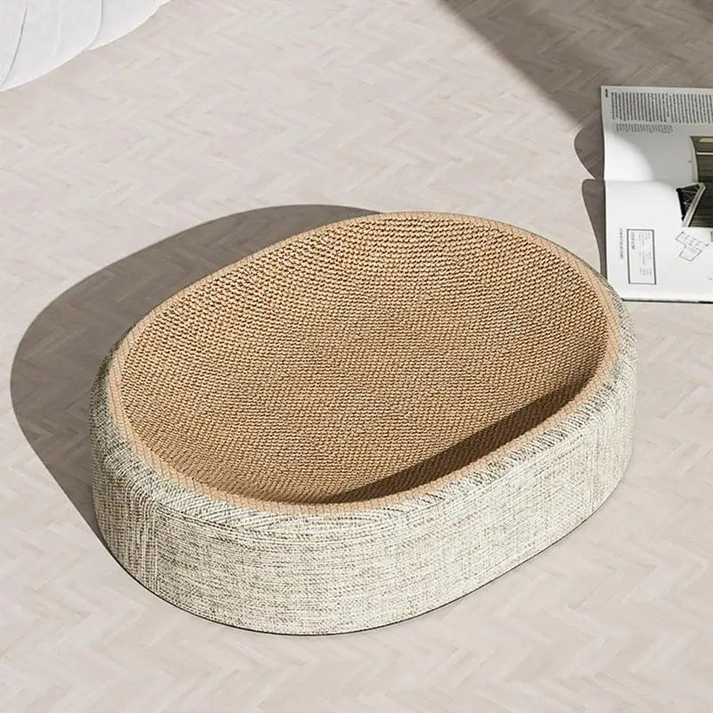 SisalNest | Cozy Durable Oval Cat Scratching Lounger Bed 3
