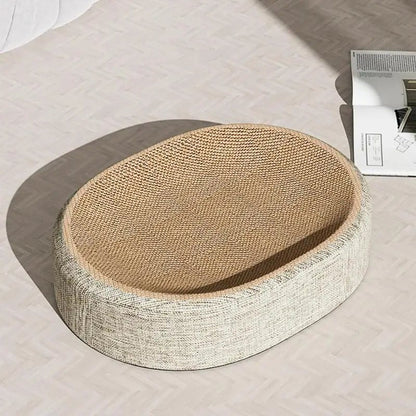 SisalNest | Cozy Durable Oval Cat Scratching Lounger Bed 3