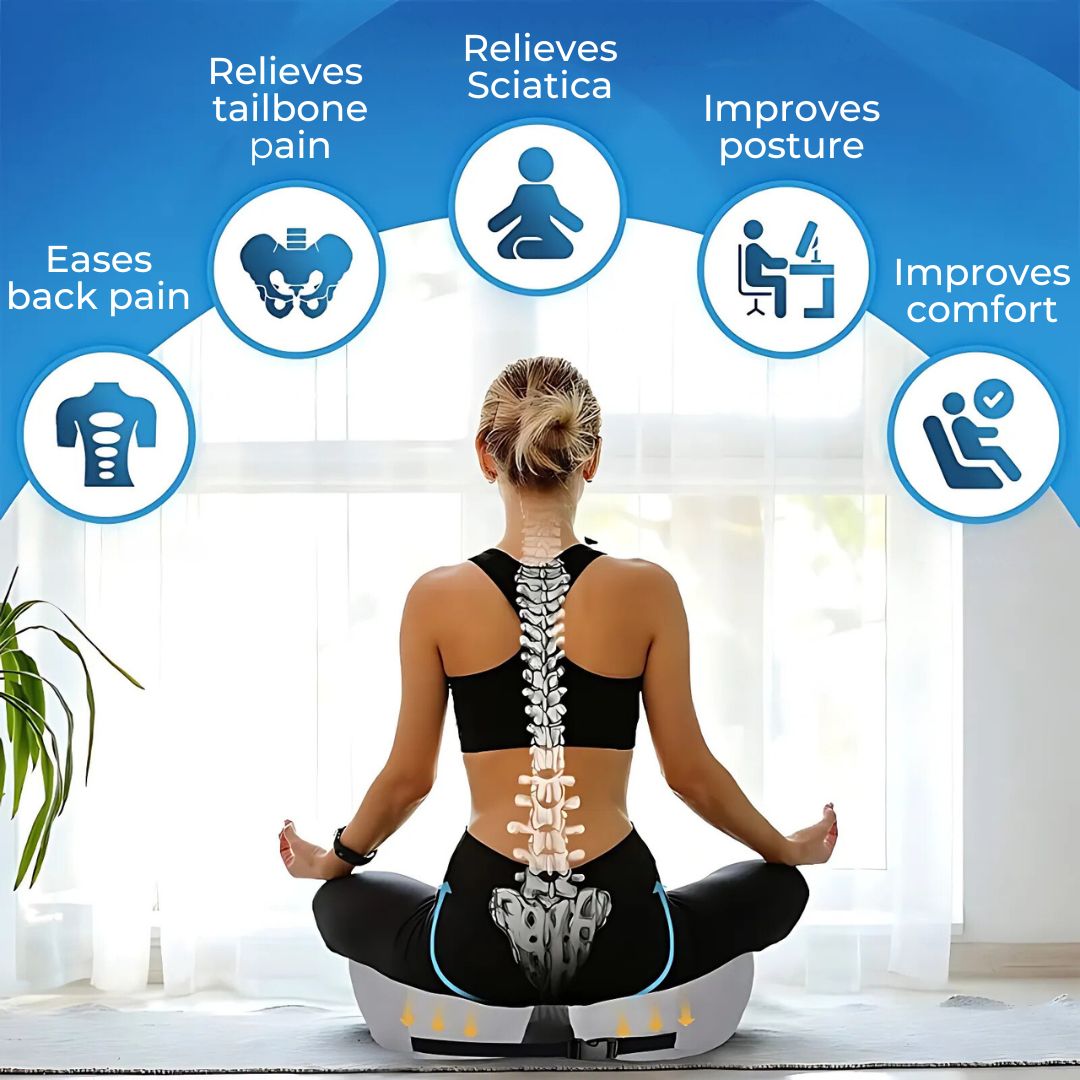 Comfortable Orthopedic Foam Chair Cushion for Back Support