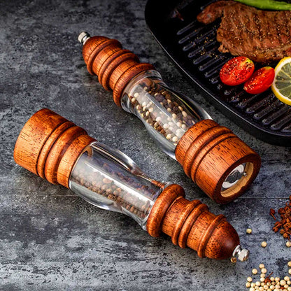 Natural Wood Salt Pepper Grinders - Lusomart
