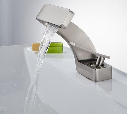 Contemporary Curved Faucet - Sleek Water Flow