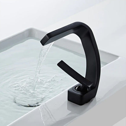 Contemporary Curved Faucet - Sleek Water Flow