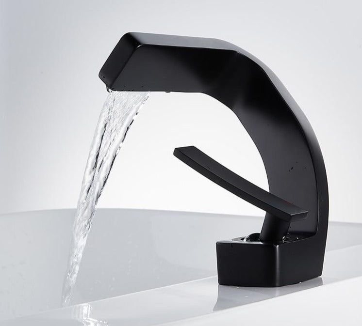 Contemporary Curved Faucet - Sleek Water Flow