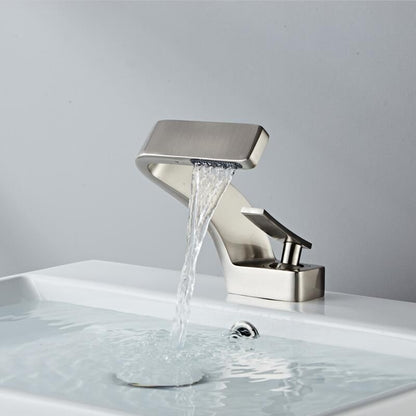 Contemporary Curved Faucet - Sleek Water Flow