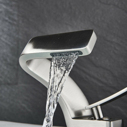 Contemporary Curved Faucet - Sleek Water Flow
