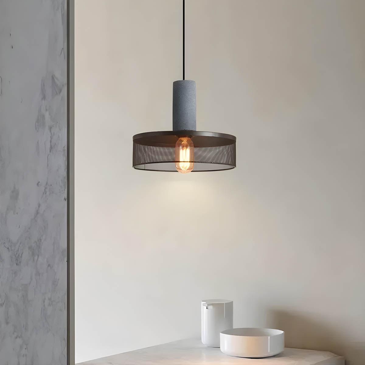 Commercial Grey Concrete LED Pendant
