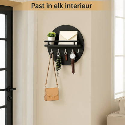 Natural Wood Key Rack | Modern Wall Storage