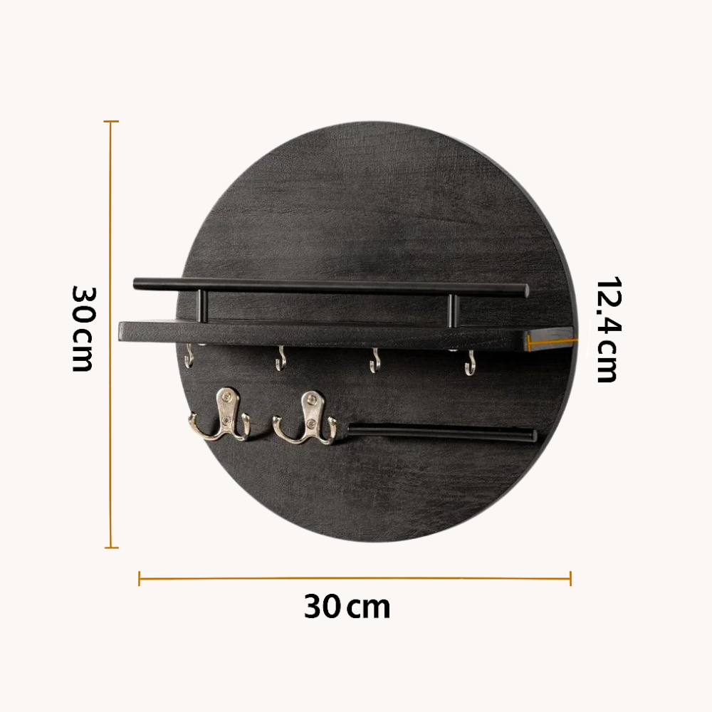 Natural Wood Key Rack | Modern Wall Storage
