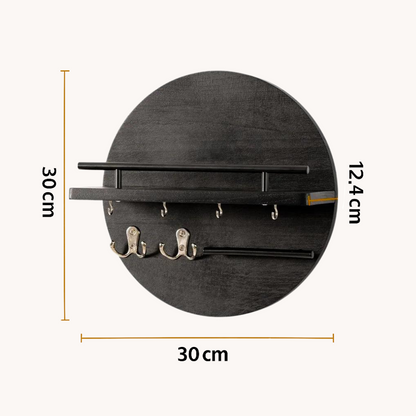 Natural Wood Key Rack | Modern Wall Storage