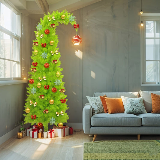 Tall Slim Artificial Christmas Tree Home Decor - Lusomart