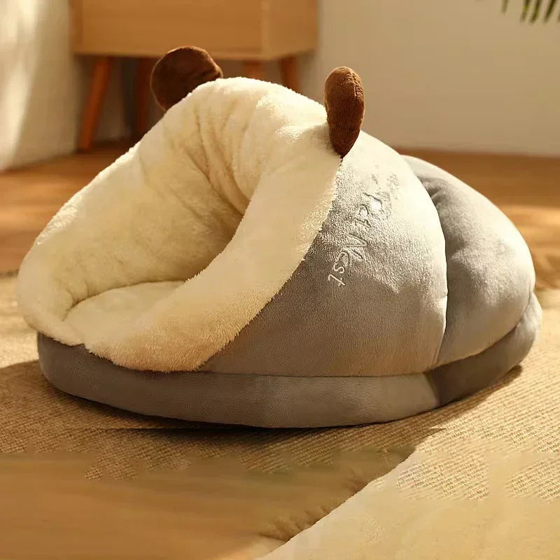 Cozy Plush Pet Bed for Cold Weather Comfort - Lusomart