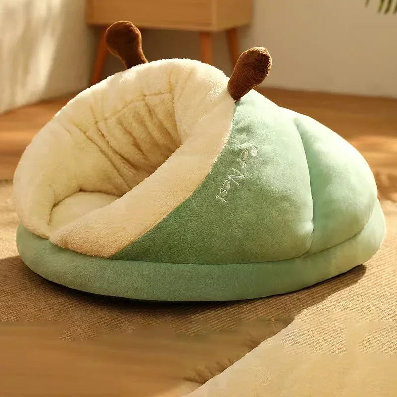 Slippernest - Foldable Dog Bed in Coral Fleece for Winter Comfort 6