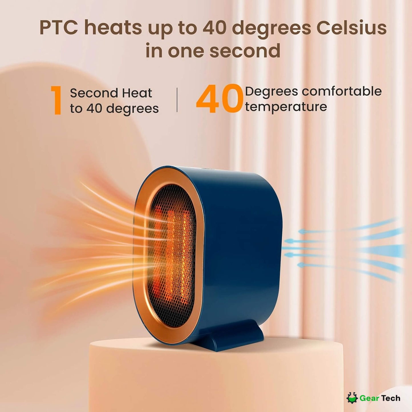 Compact Energy Saving Electric Heater For Home Use