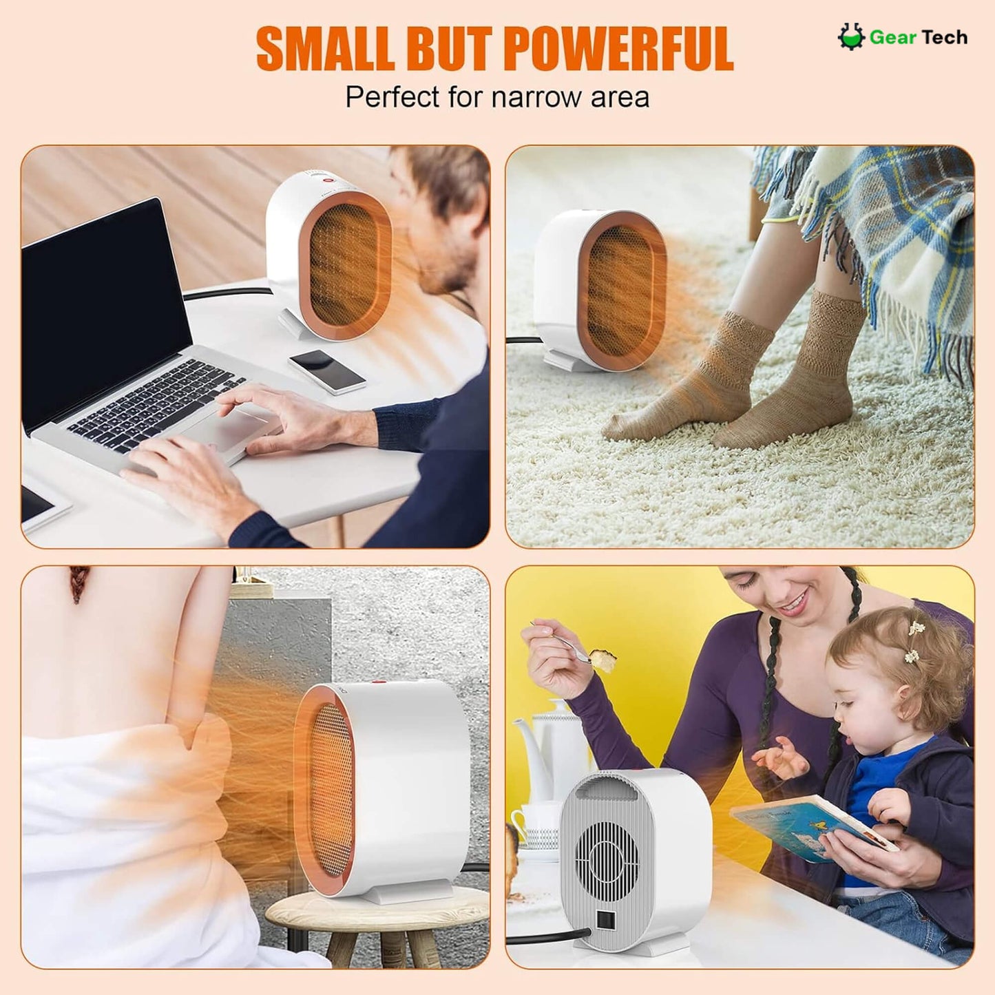 Space Saving Electric Heater Portable Energy Saver