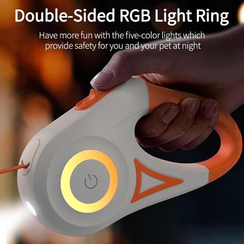 Smart Pet | Automatic Retractable LED Dog Leash with Integrated Light – Safe and Stylish for Night Walks 3