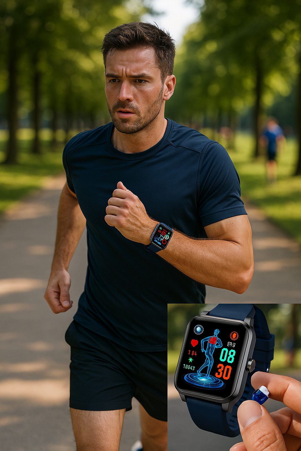 Advanced Fitness Tracker Smartwatch with EKG and BP Monitor