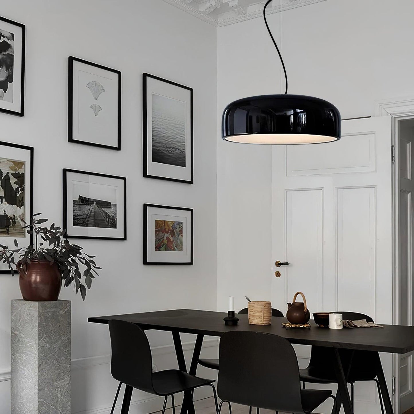 Modern Pendant Light With Bright Polished Finish