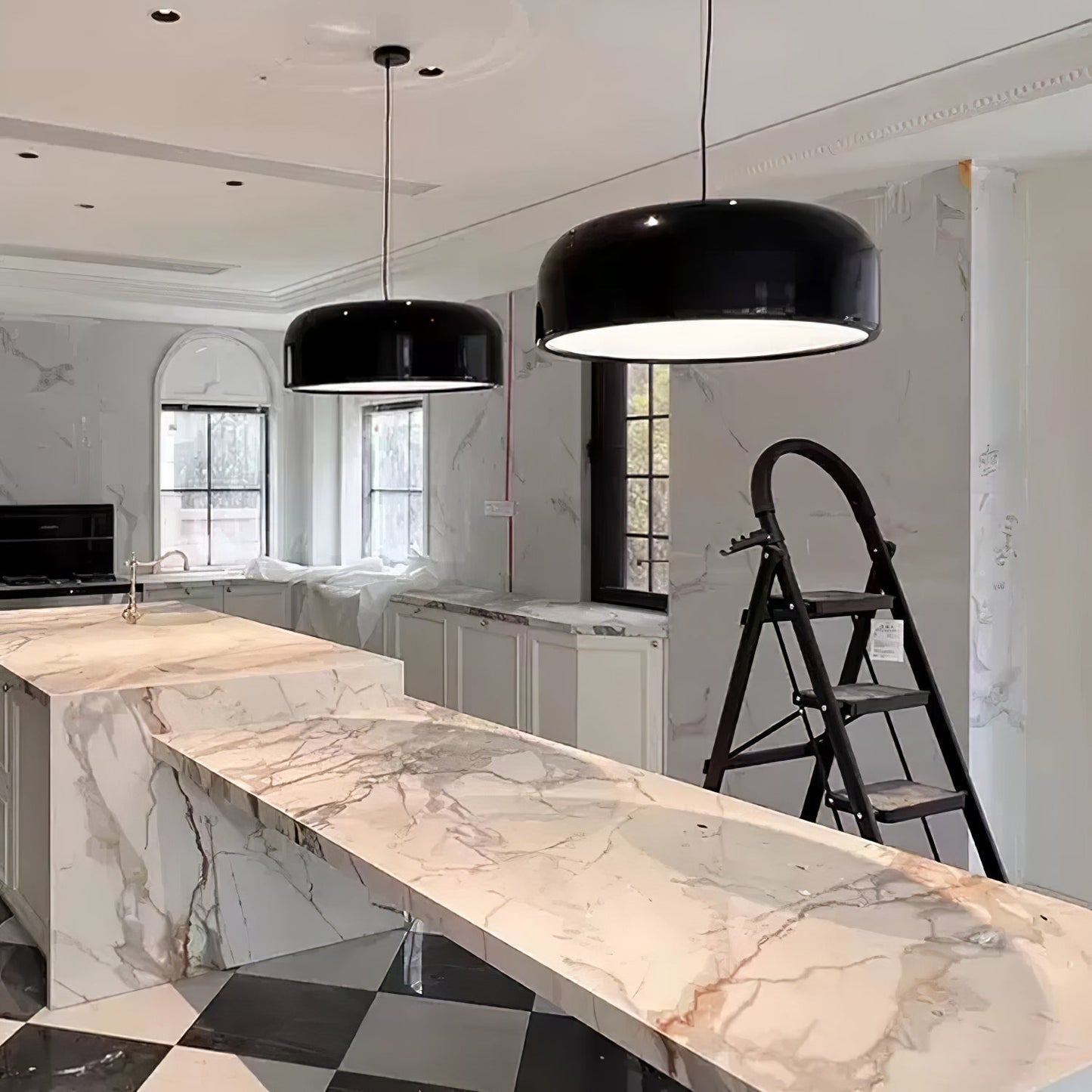 Modern Pendant Light With Bright Polished Finish