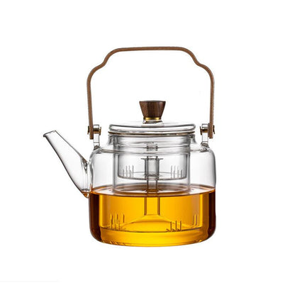 SmokedGlass | Elegant Natural Wooden Teapot for Premium Tea Brewing 7