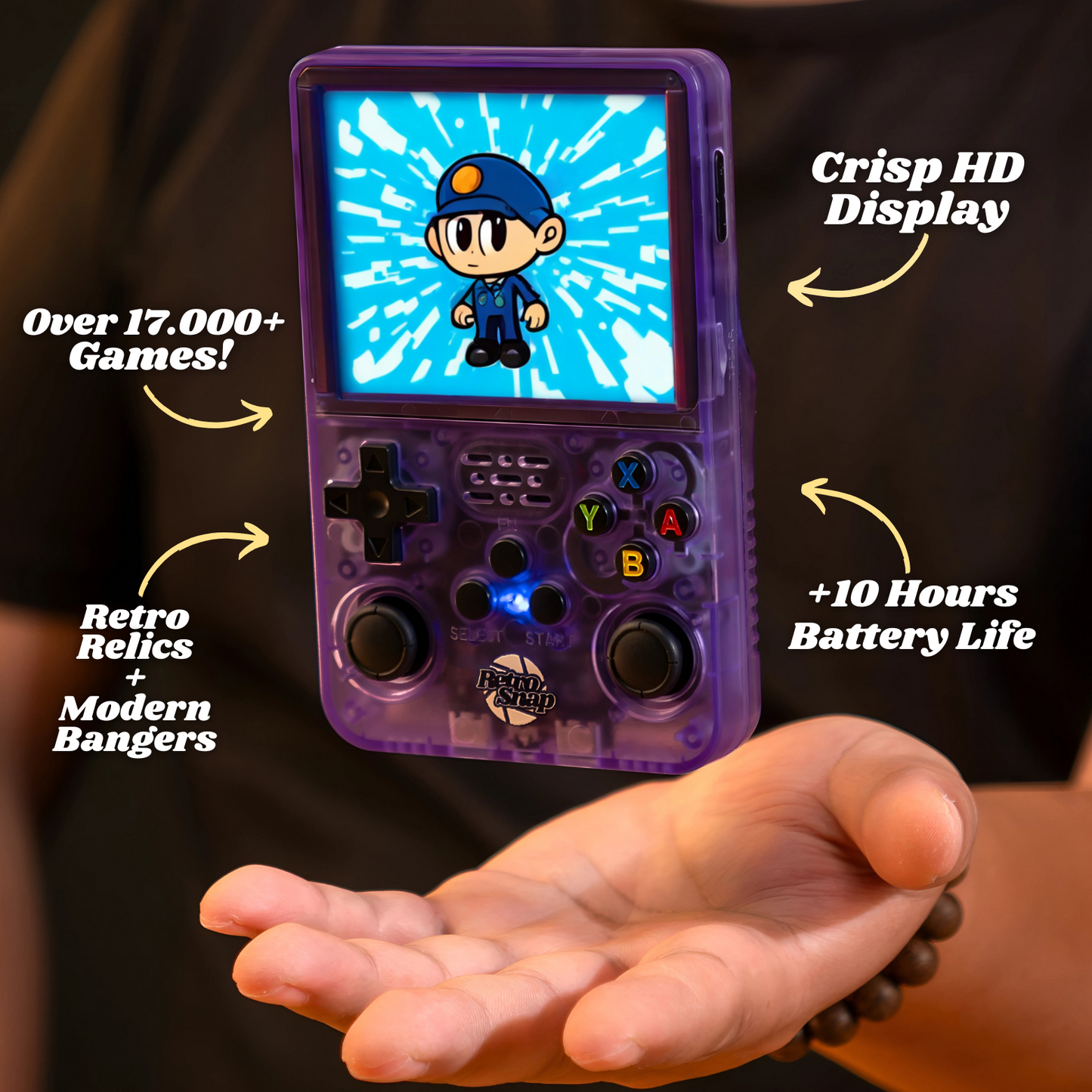 Portable Retro Game Console with 60,000 Classic Games