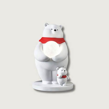 SnowGlow - Cute Table Lamp with Polar Bear Elements and Inviting Illumination 1