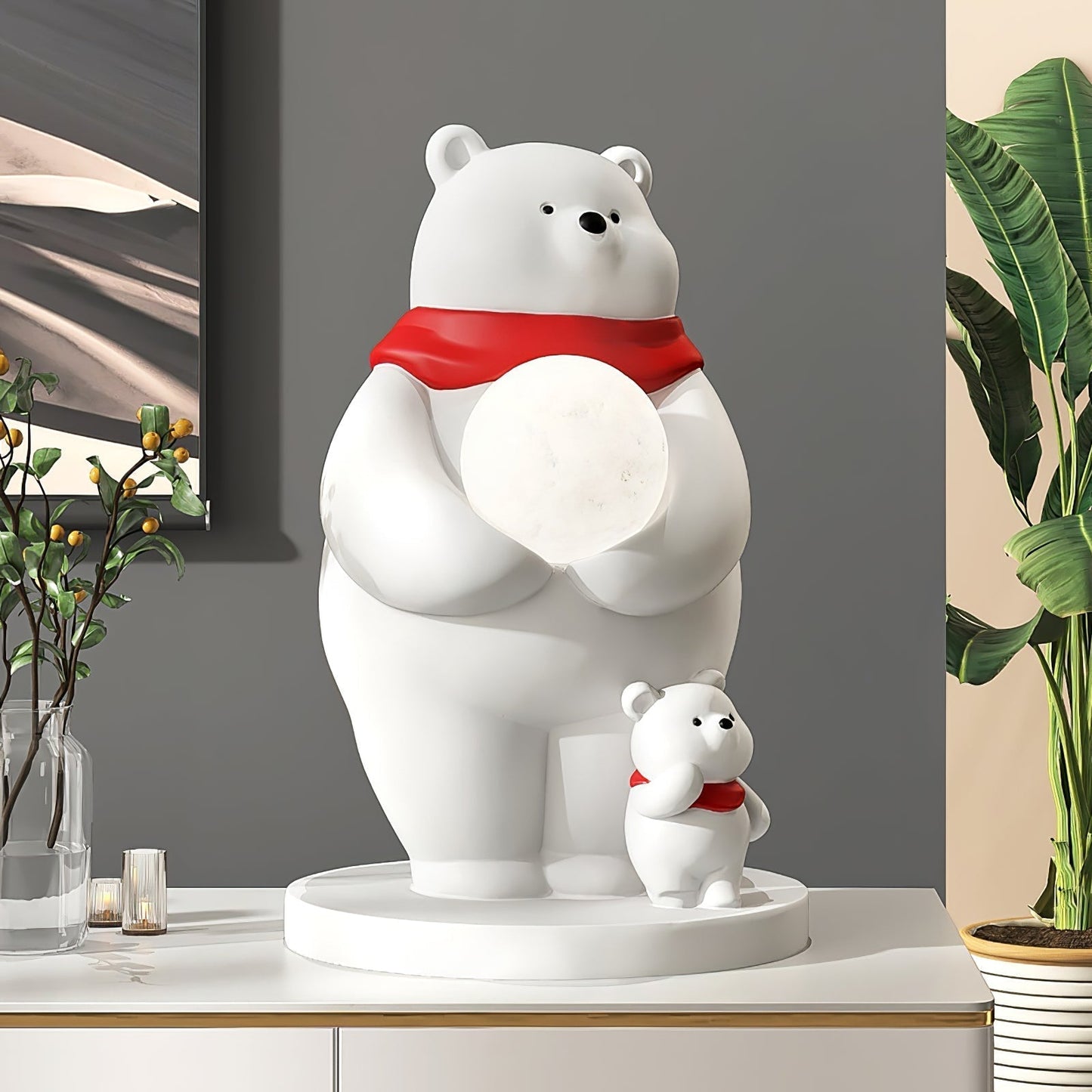 SnowGlow - Cute Table Lamp with Polar Bear Elements and Inviting Illumination 2